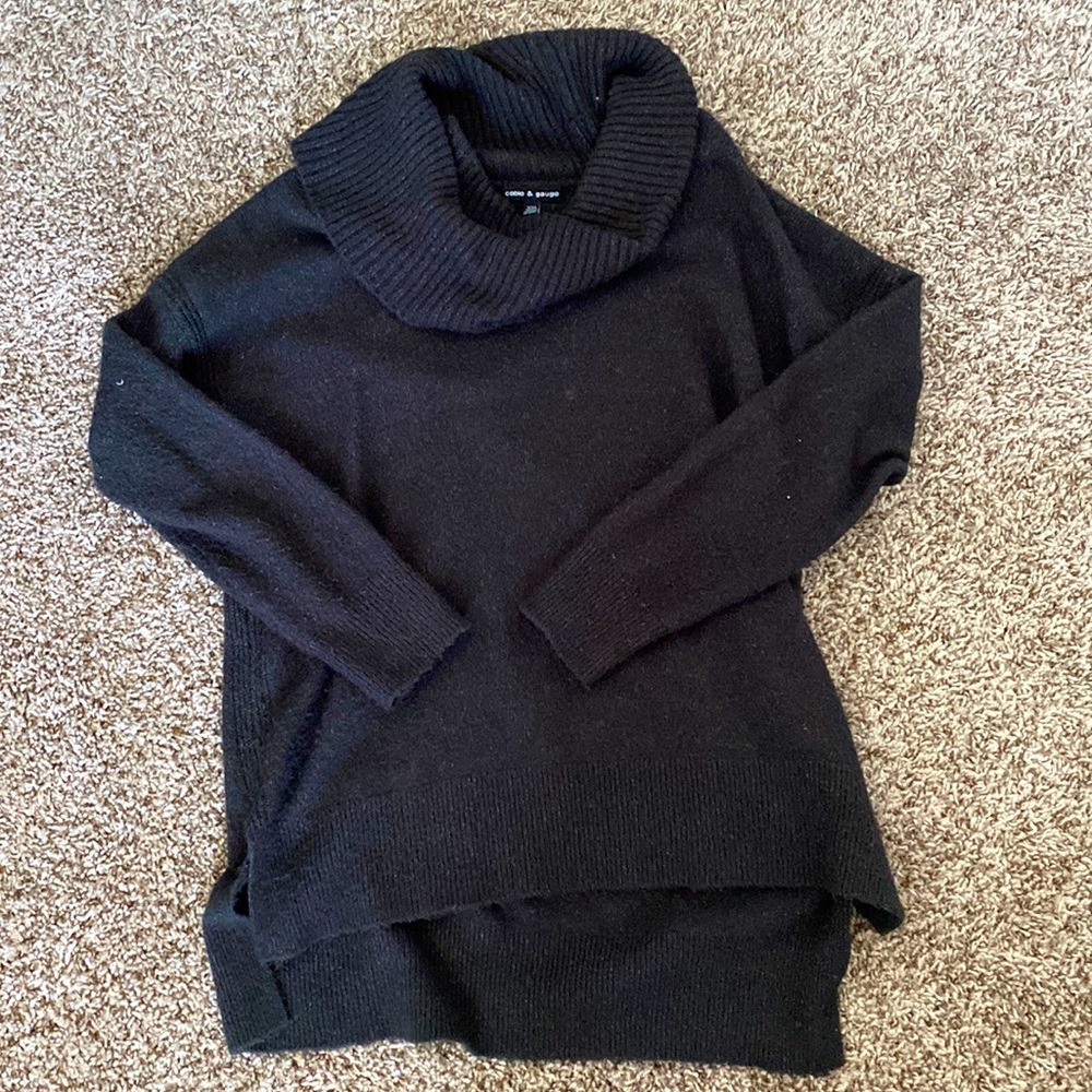 Cable and Gauge soft black sweater.